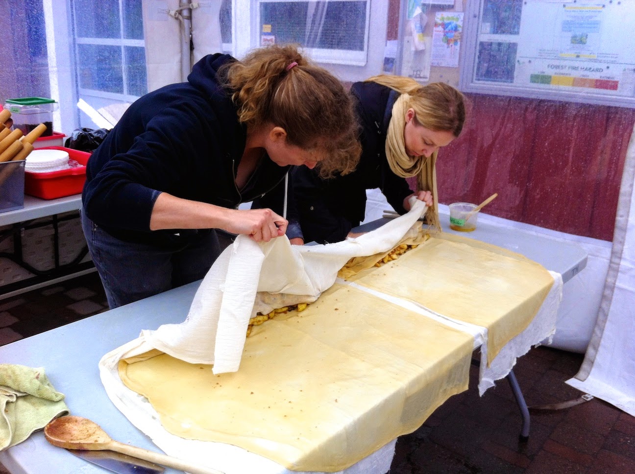 Scenes from the pastry kitchen.