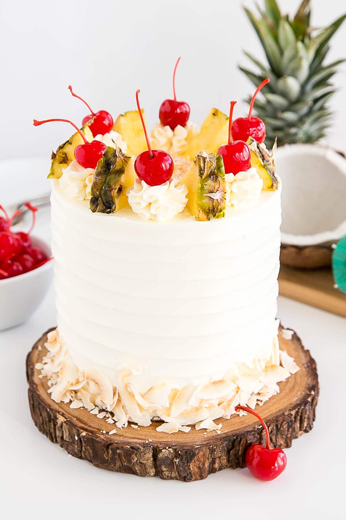 Angled shot of the cake