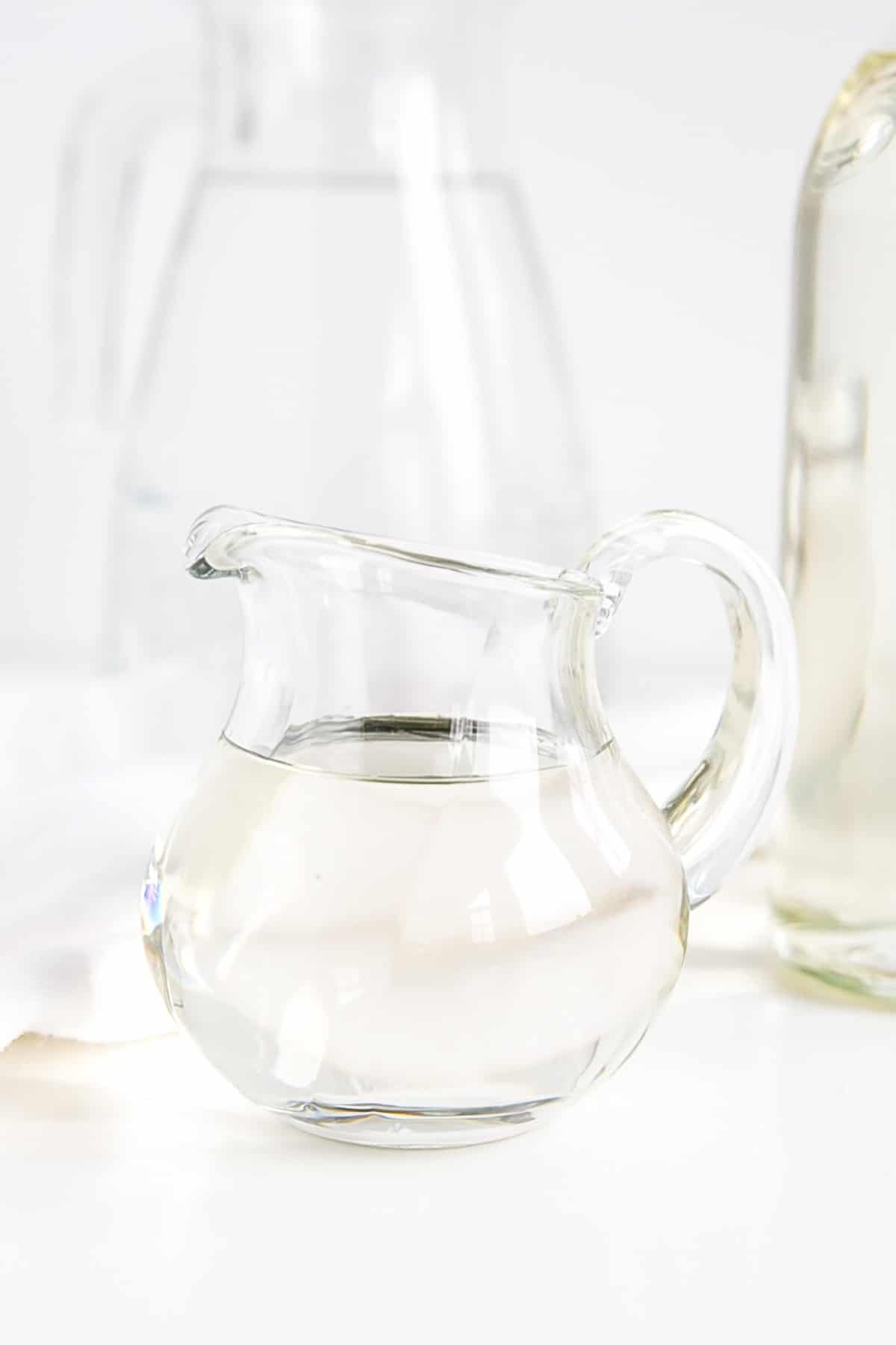 small pitcher of simple syrup